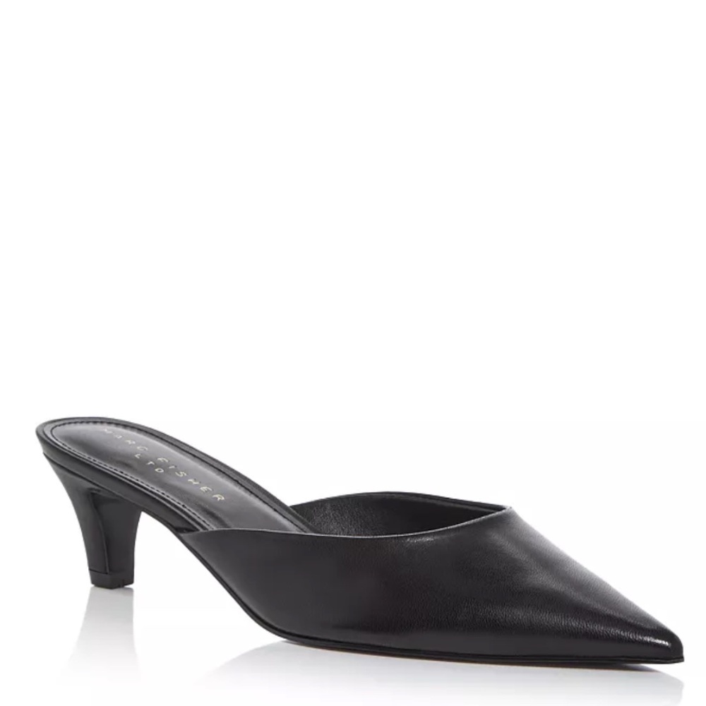 Marc Fisher LTD Black Kitten Heel Mules • Size 9 • NWT